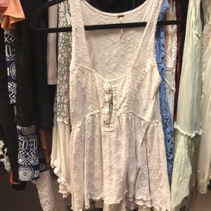 Free People white eyelet top